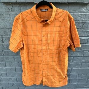 Arc’teryx Orange Riel Shirt Button Down Men’s Large Hiking Shirt